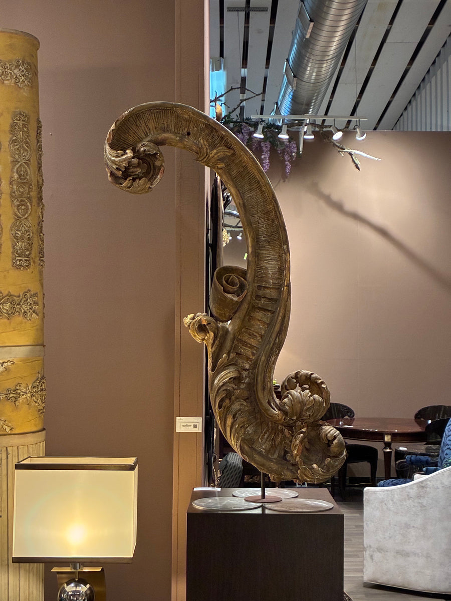 Pair Large 18th Century French Giltwood Architectural Fragments