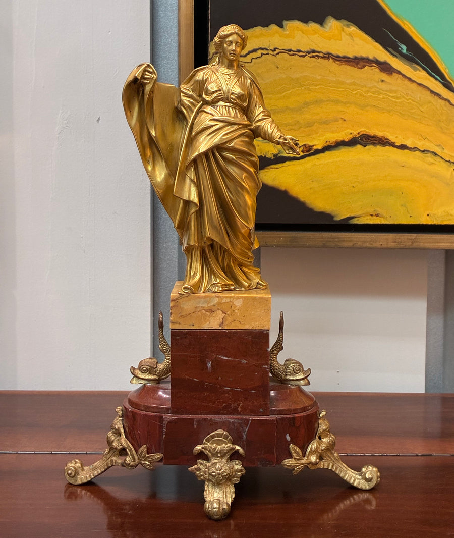 19th Century French Gilt Bronze Matilda of Canossa