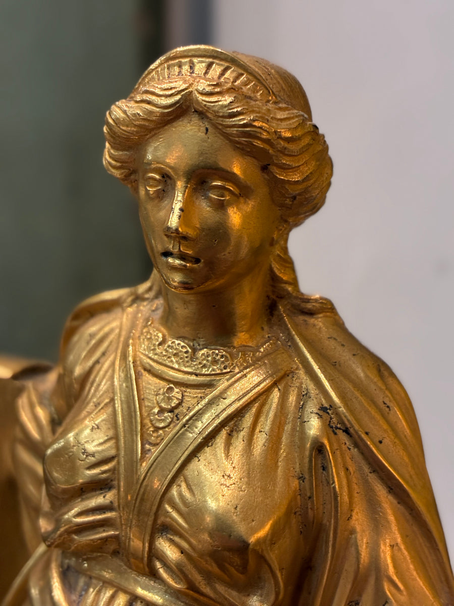 19th Century French Gilt Bronze Matilda of Canossa