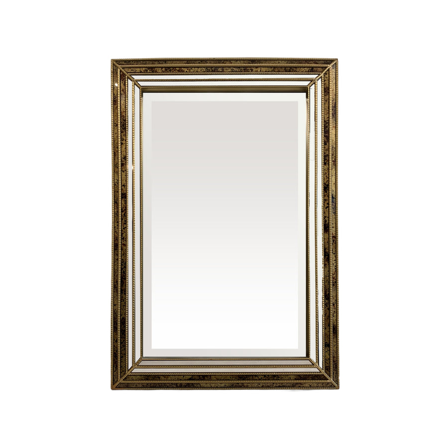 Vintage Italian Églomisé Giltwood Mirror