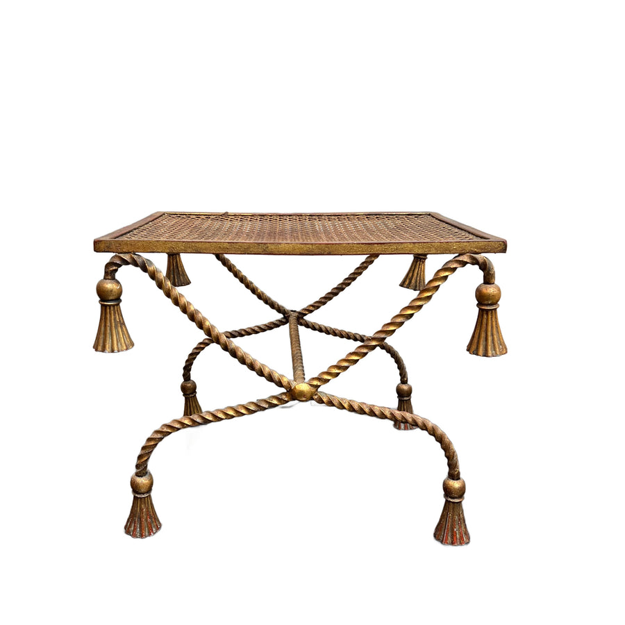 Vintage Italian Gilt Iron Mesh Table