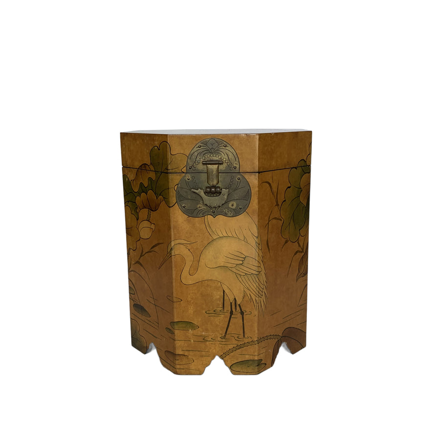 Chinese Lacquered Octagonal Side Table