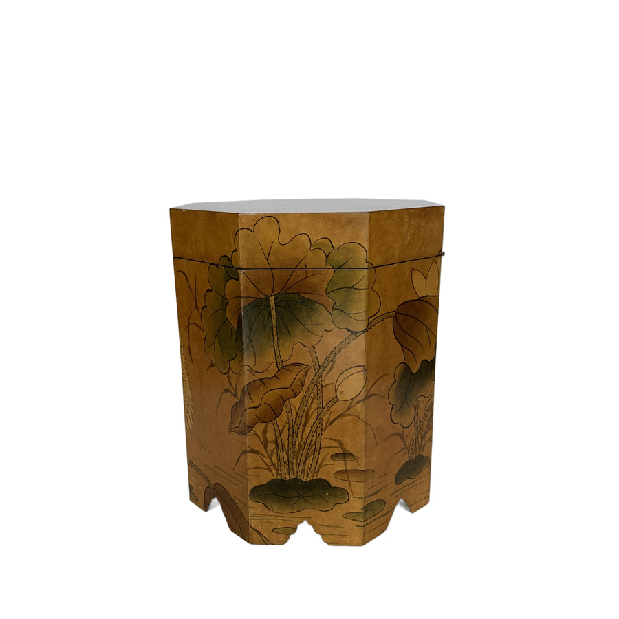 Chinese Lacquered Octagonal Side Table