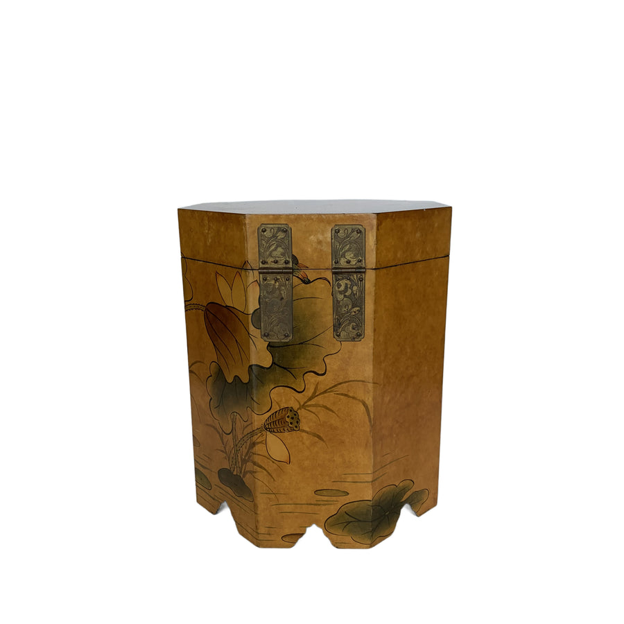 Chinese Lacquered Octagonal Side Table