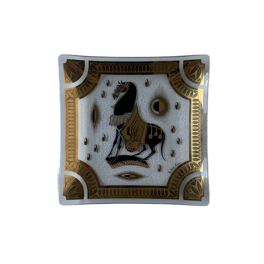 Midcentury Modern Fred Press Trojan Horse Serving Platter
