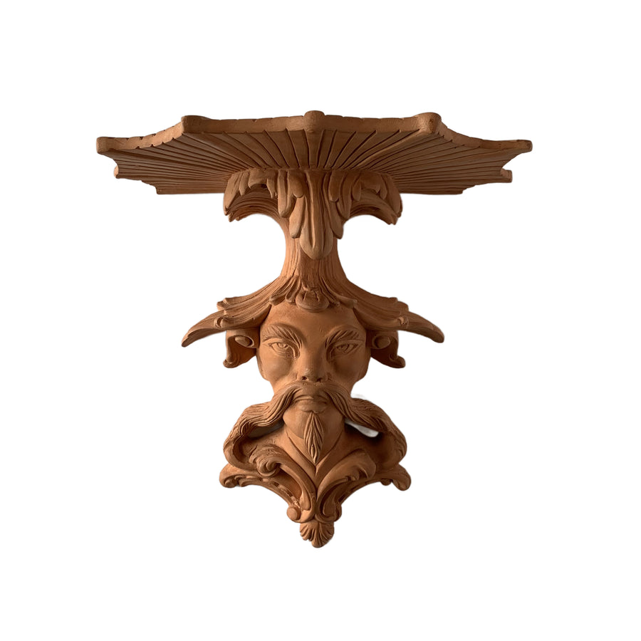 Asian Aesthetic Terracotta Wall Shelf