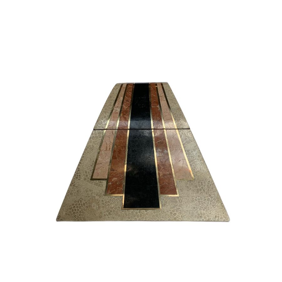 Tessellated Mixed Stone Tapered Arch Box