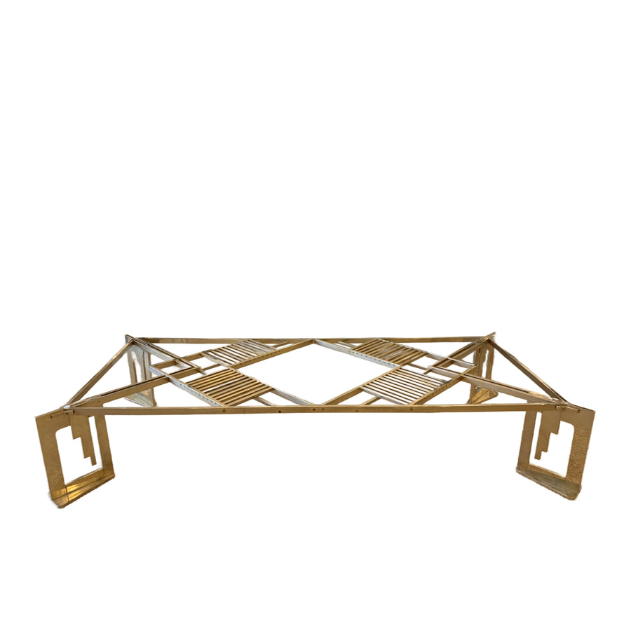 Italian Modern Brass Finish Cocktail Table (Base Only)