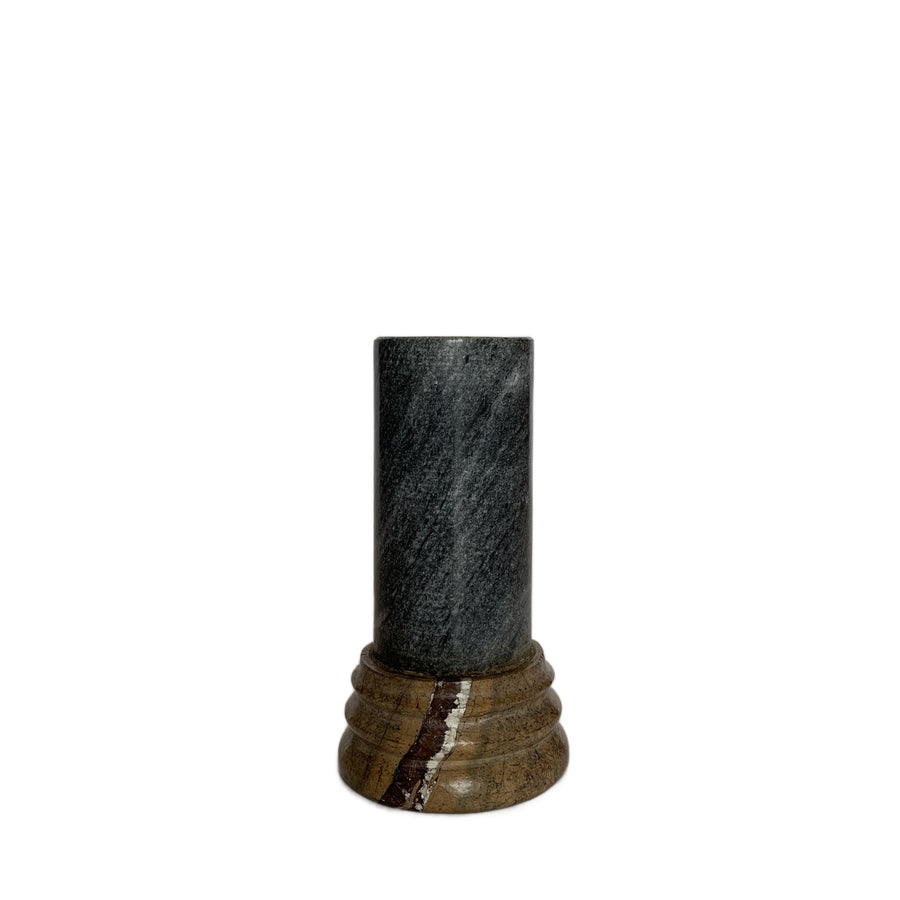 Gray & Rainforest Brown Marble Grand Tour Style Pedestal