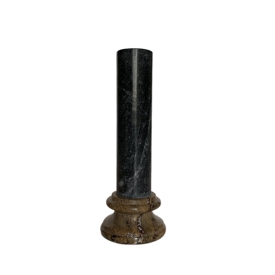 Dark Gray & Rainforest Brown Marble Grand Tour Style Pedestal