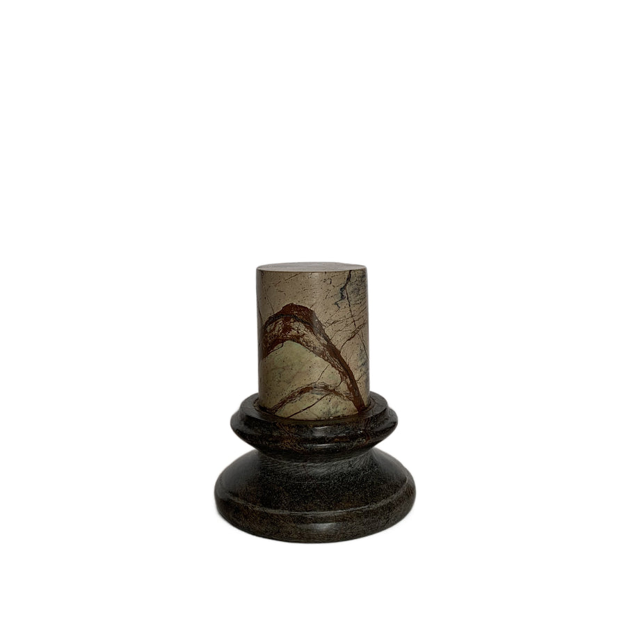 Forest Brown Marble Grand Tour Style Pedestal