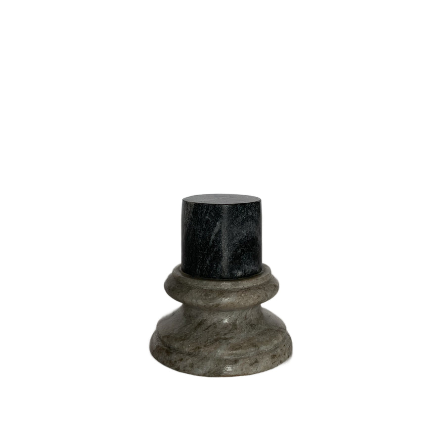 Dark Gray Marble Grand Tour Style Pedestal