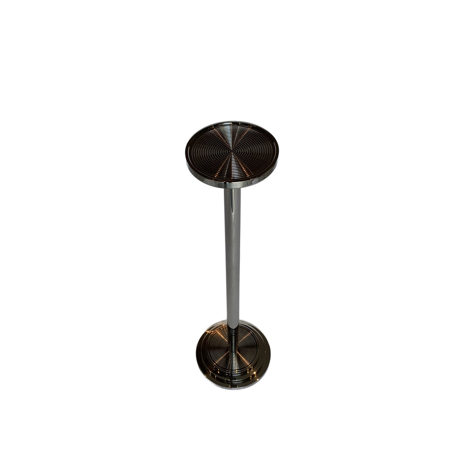 Art Deco-inspired Benito Polished Nickel Drink Table