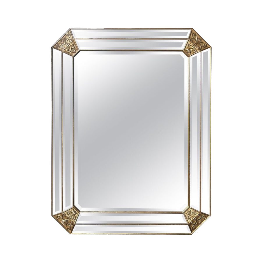 Vintage Italian Giltwood Bevelled Mirror