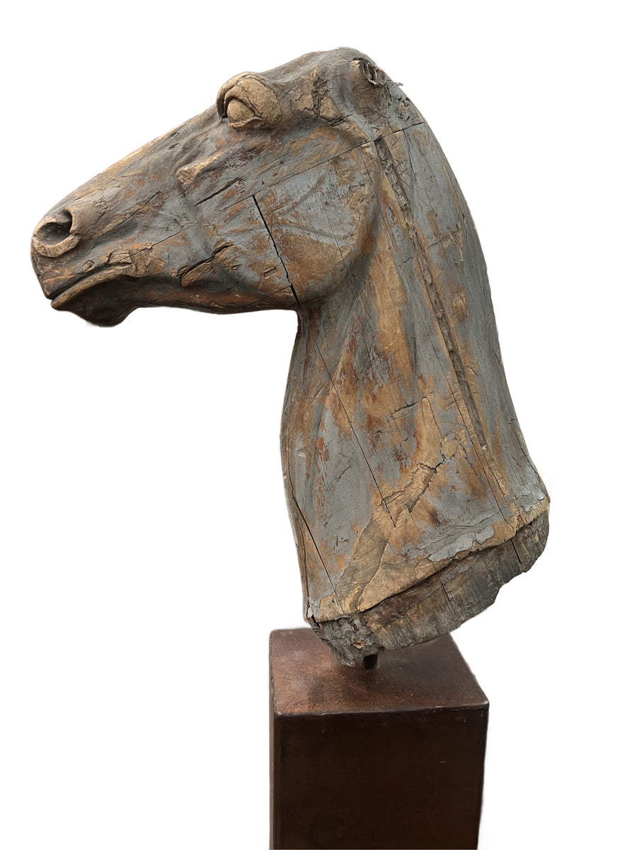 French Tooliny Bridal Horse Head Sculpture