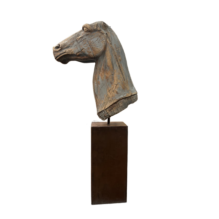 French Tooliny Bridal Horse Head Sculpture