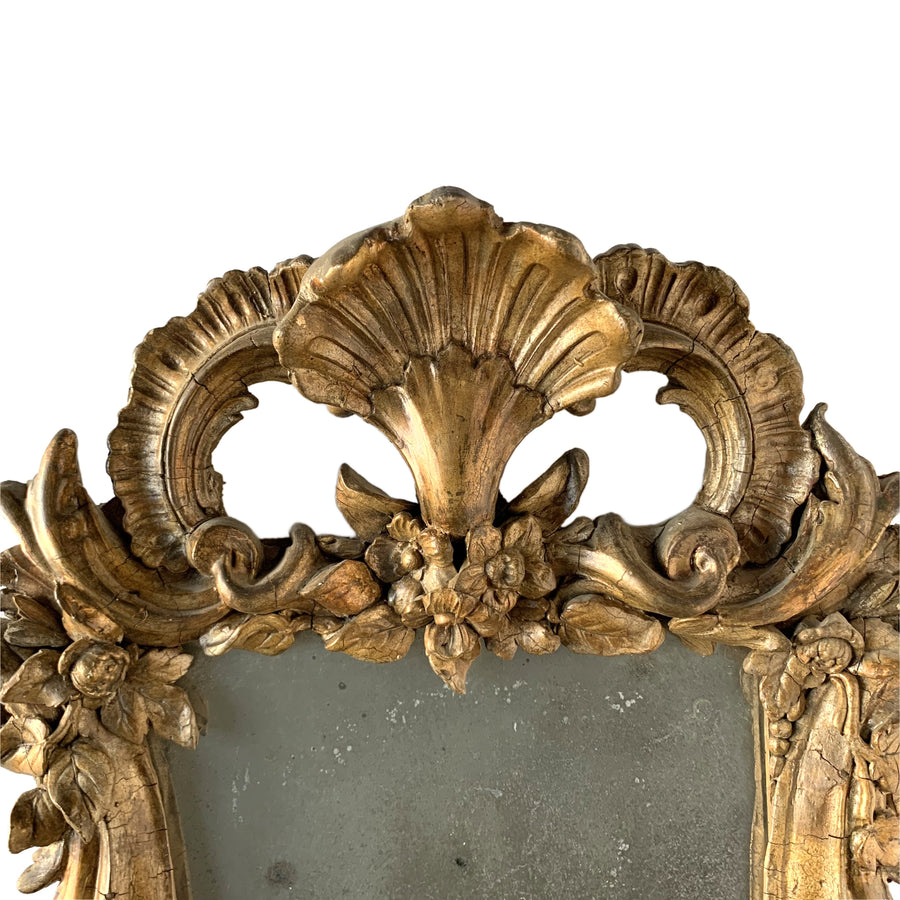 Pair 18th Century French Louis XV Mirrored Wall Sconces