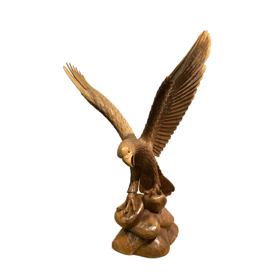 Vintage Carved Eagle Sculpture