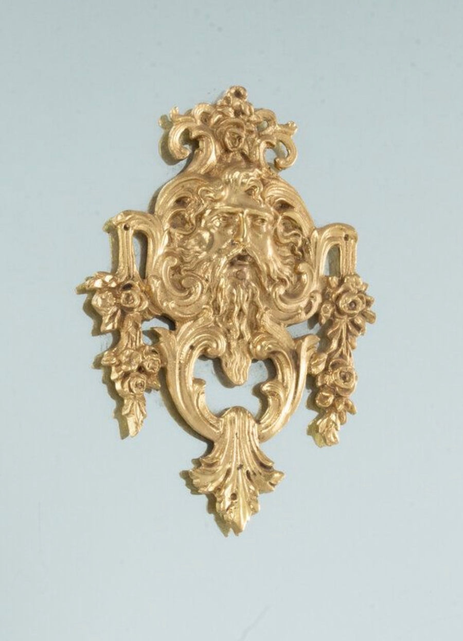 Pair Italian Neoclassical Style Bronze Mounted Mirrors