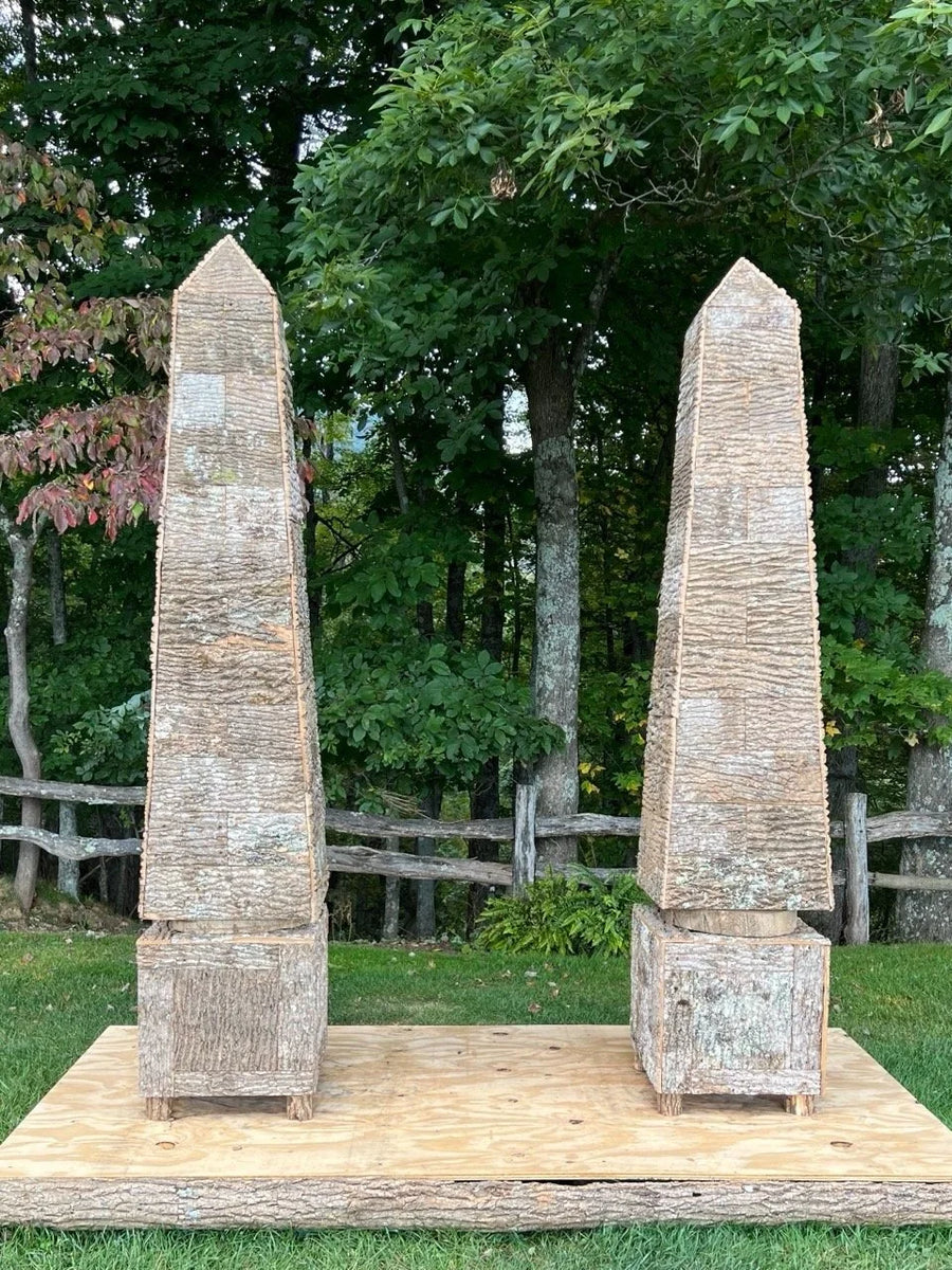 Pair Raleigh Adams Artisanal Monumental Obelisks