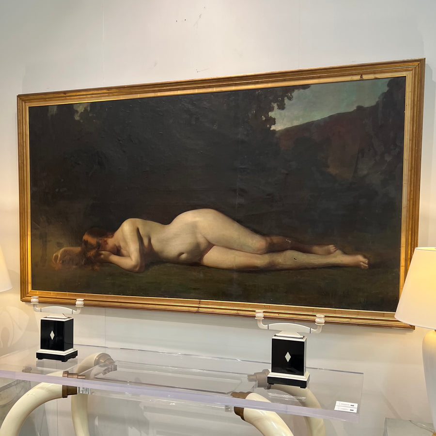 19th Century Female Nude Oil Painting Attributed to C. Henner