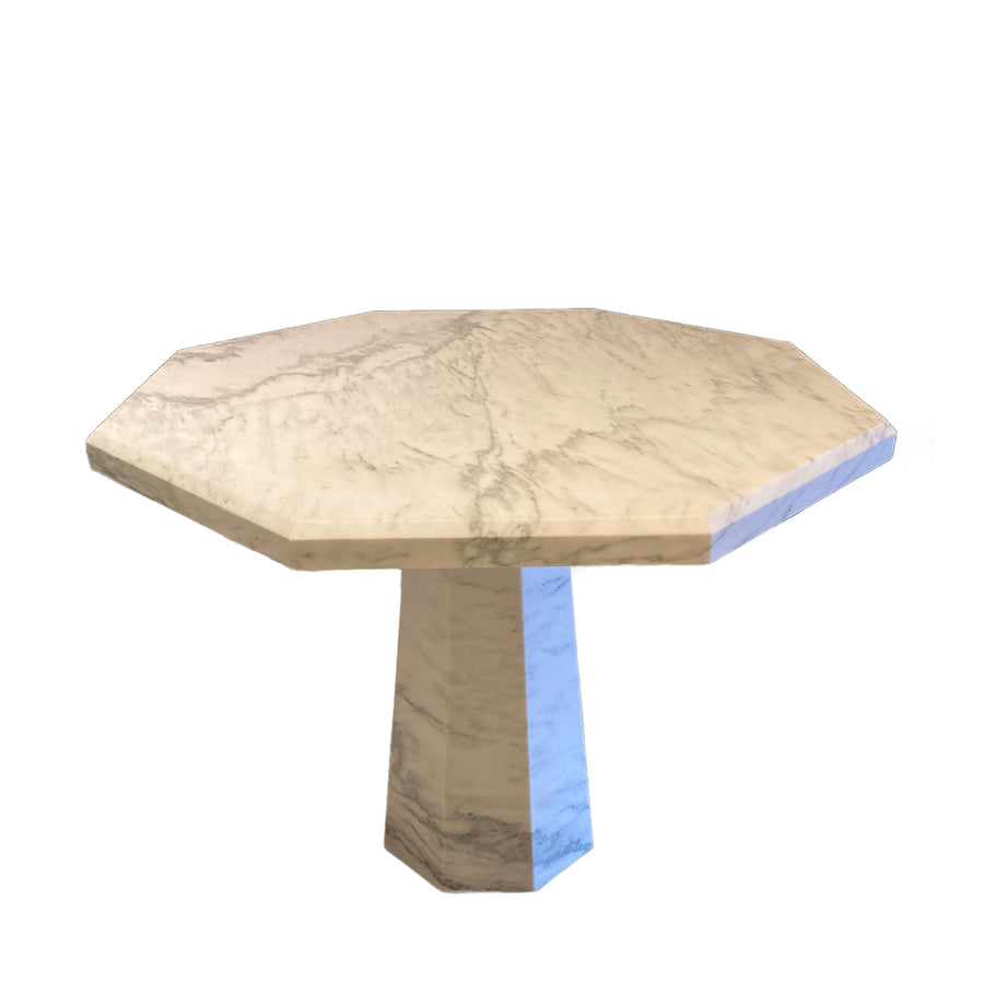 White Octagon Honed Montclair Danby Marble Center Table