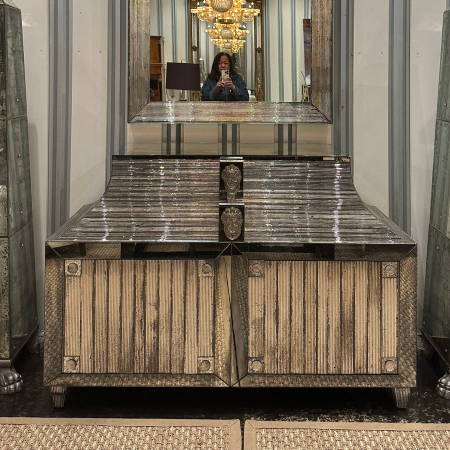 John Himmel Reeded Mirror Neoclassical Style Cabinet