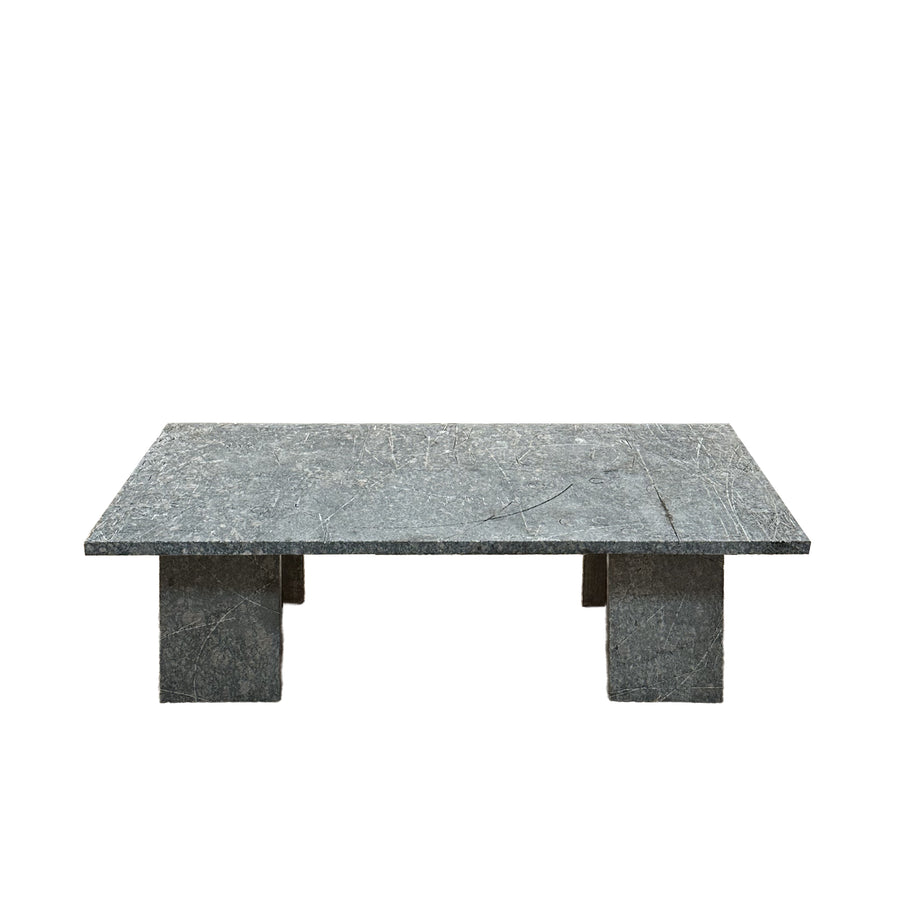 Contemporary Cubist Granite Incised Art Cocktail Table by DP Strong & Co.