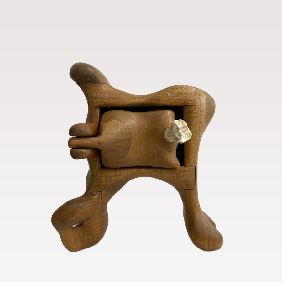 S. Hoover Wood Bone Sculptural Cabinet