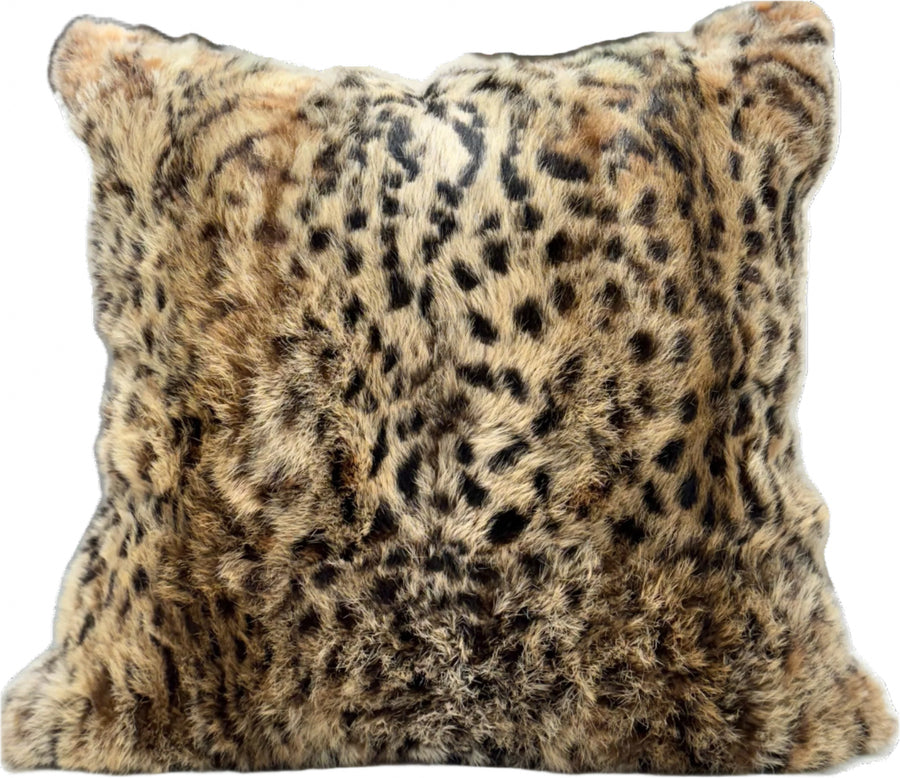 Cheetah Printed Fur Pillow