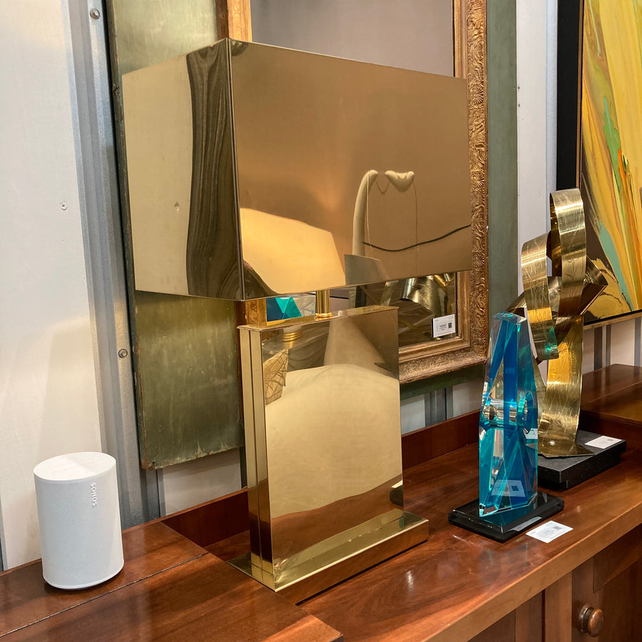 1970s Curtis Jeré Polished Brass Lamp