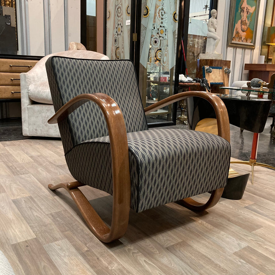 Pair 1930s H269 Armchairs by Jindrich Halabala for Thonet