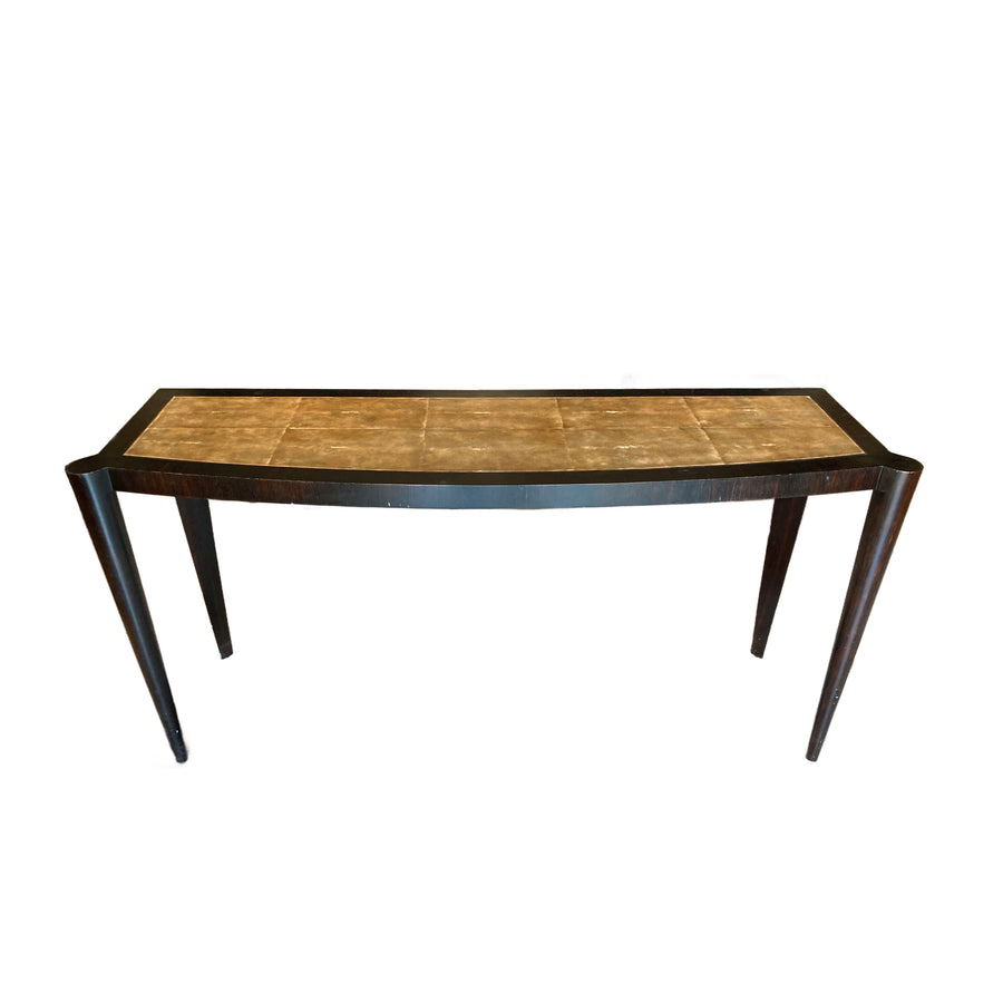 Shagreen & Dark Wood Console Table