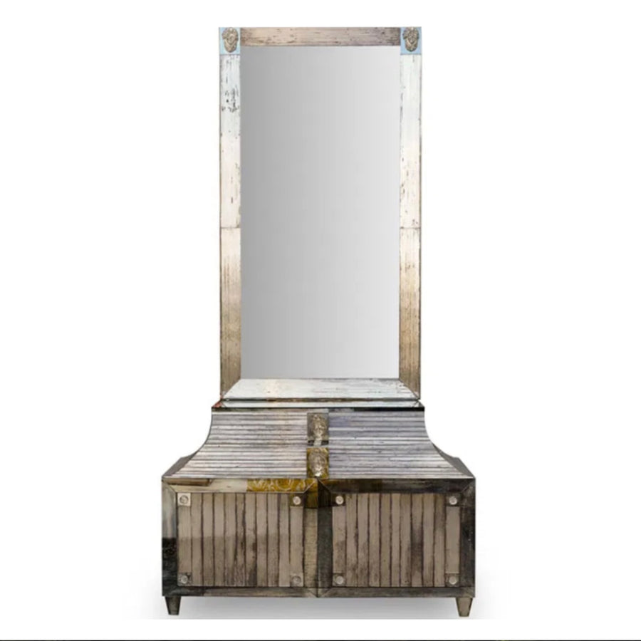 John Himmel Reeded Mirror Neoclassical Style Cabinet