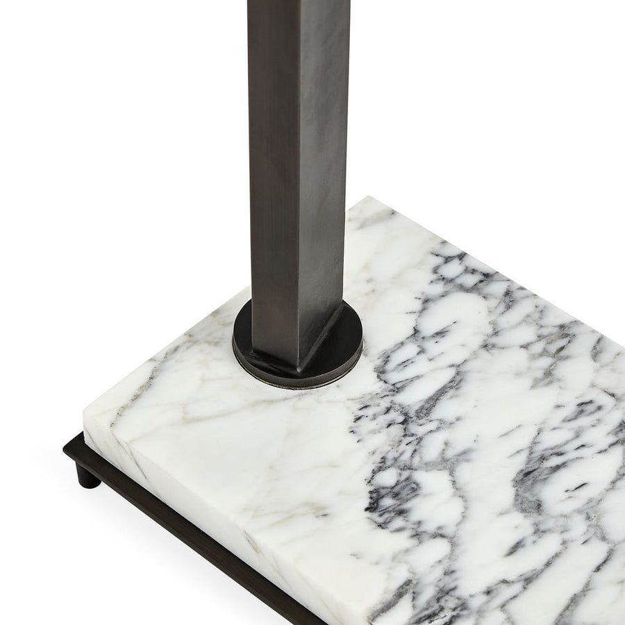 Pair Arabescato Marble Bronze Illume Floor Lamps – Moxie Interiors