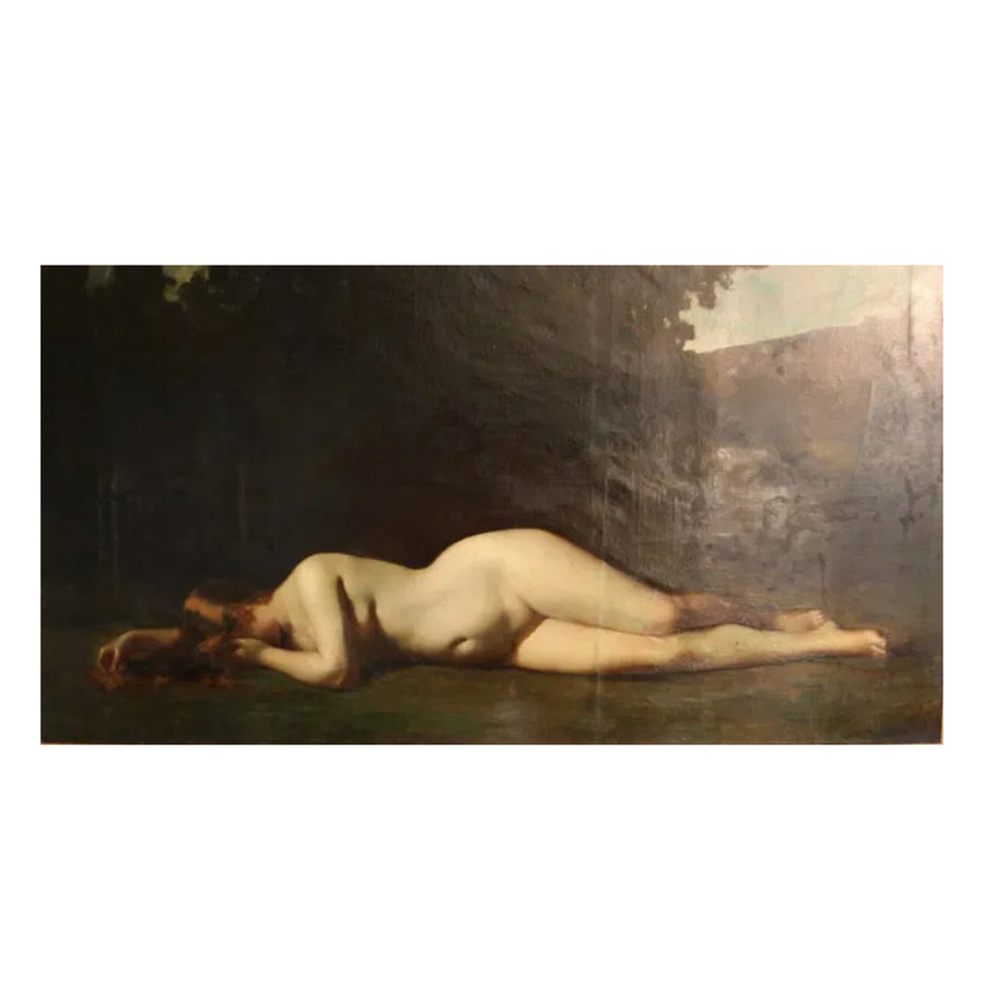 19th Century Female Nude Oil Painting Attributed to C. Henner