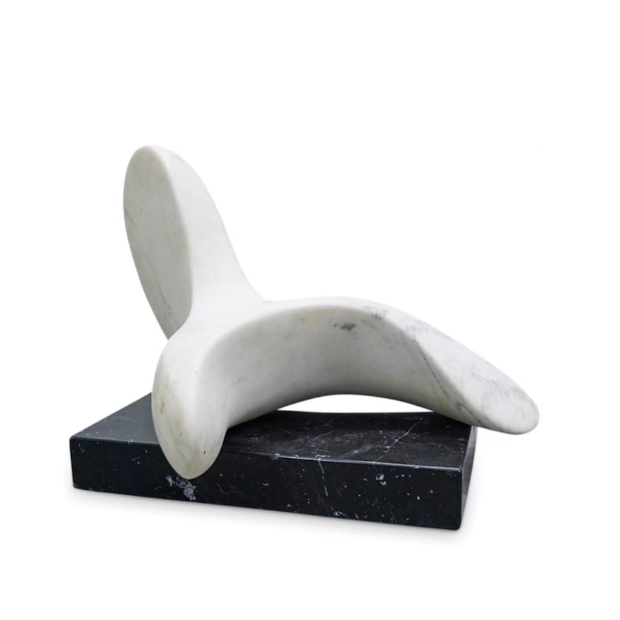 White Marble Abstract Sculpture