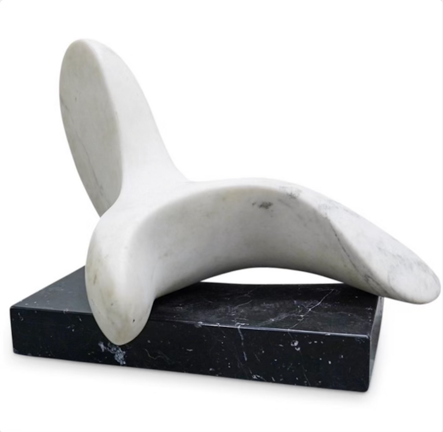 White Marble Abstract Sculpture