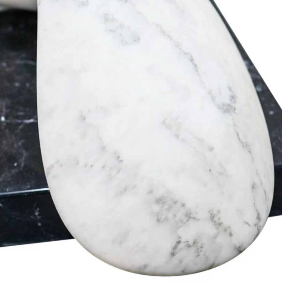 James R Marble James E. Ritchie White Marble Abstract Sculpture – Moxie Interiors