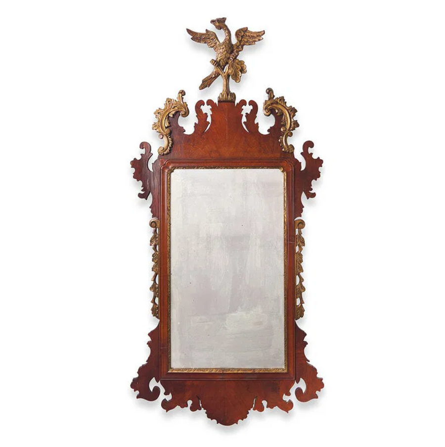 19th Century Chippendale Parcel Gilt Mirror