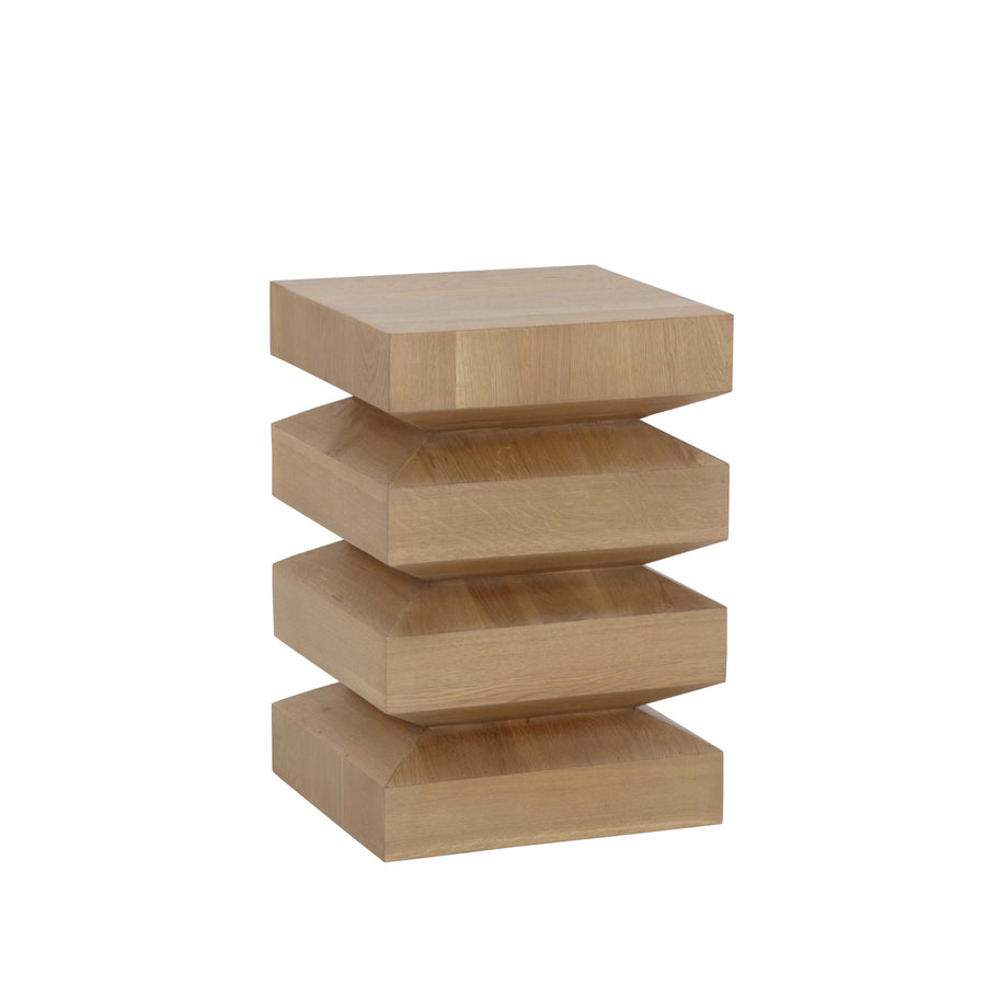 Cormac Square Wood Rustic Oak End Table