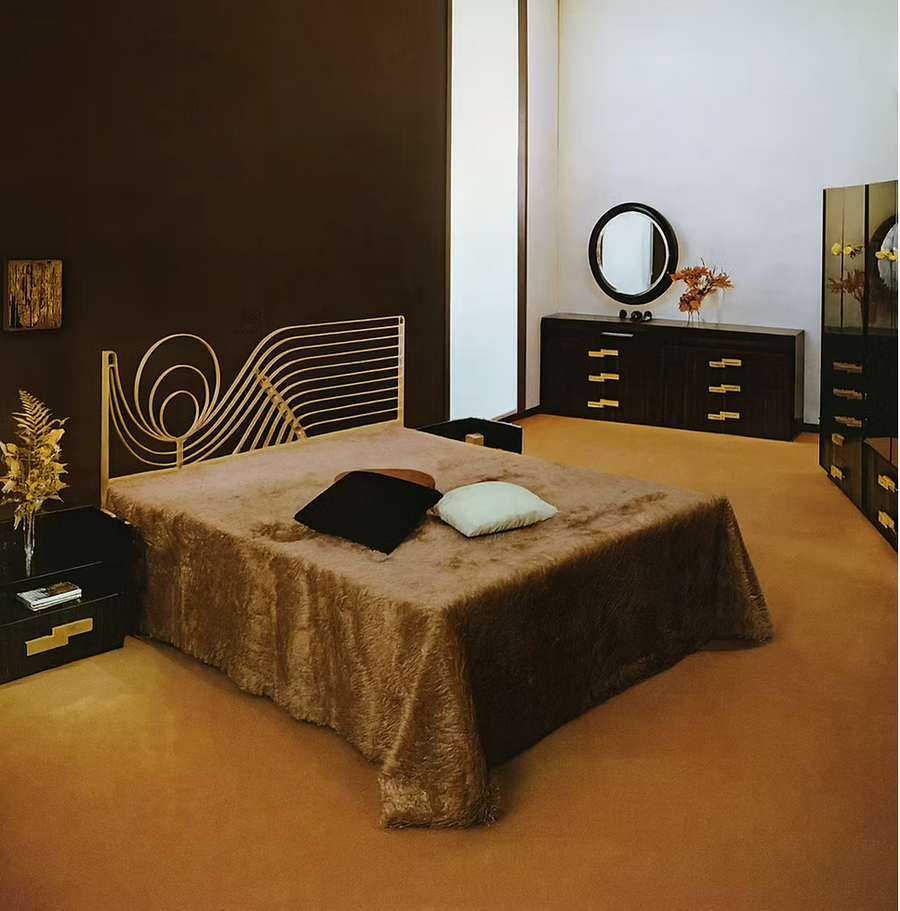 Pair 1970s Katline Macassar Nightstands Adalberto Caraceni for Modernindustria