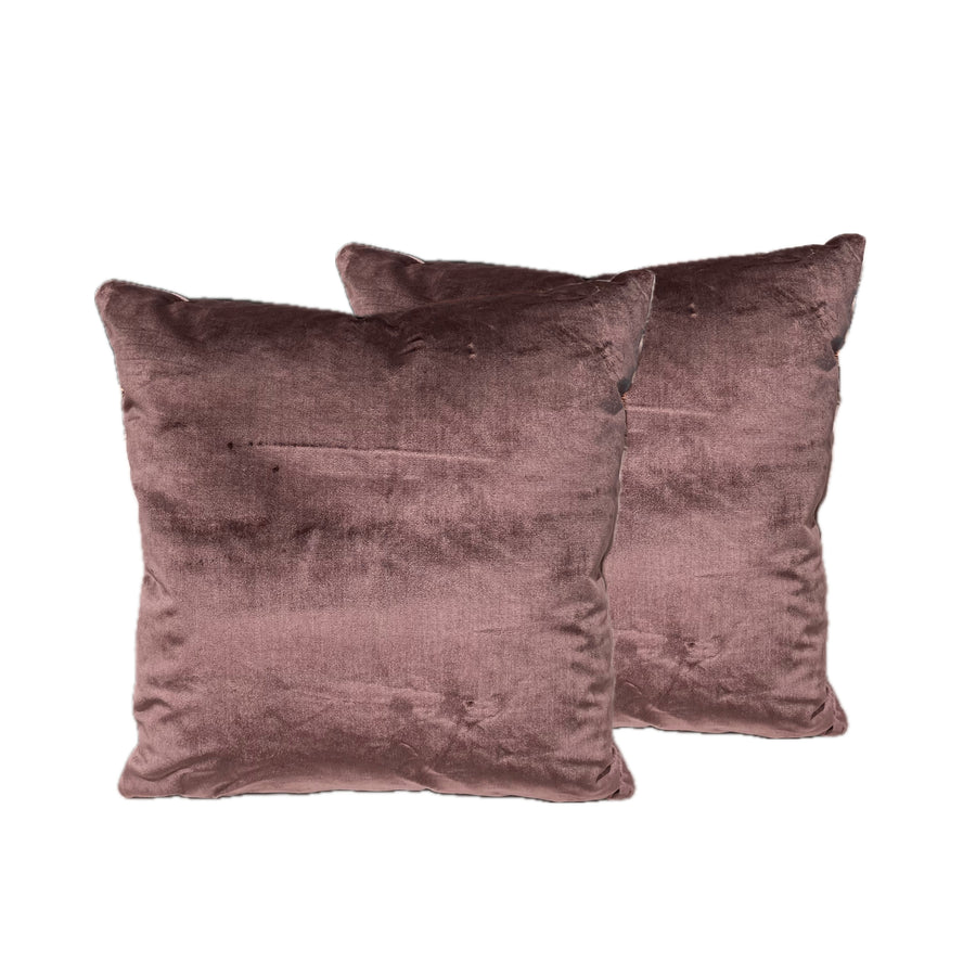 Pair Dusty Lavender Silk Velvet Pillows