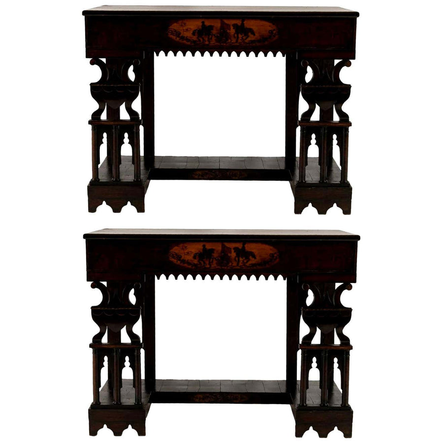 Pair Early 19th Century Neapolitan Consoles