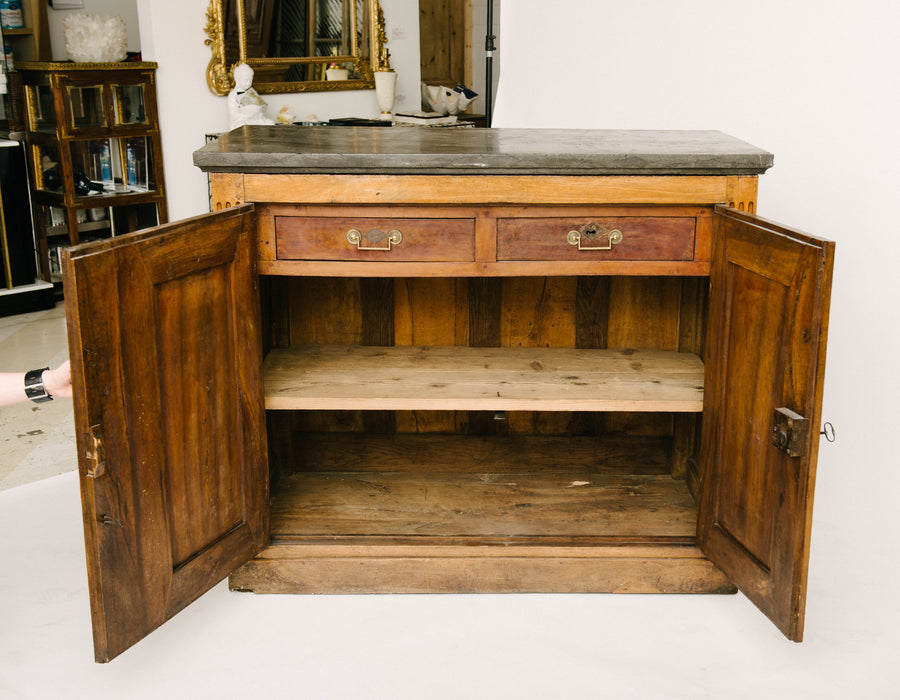 18th Century French Louis XVI Carved Walnut Buffet