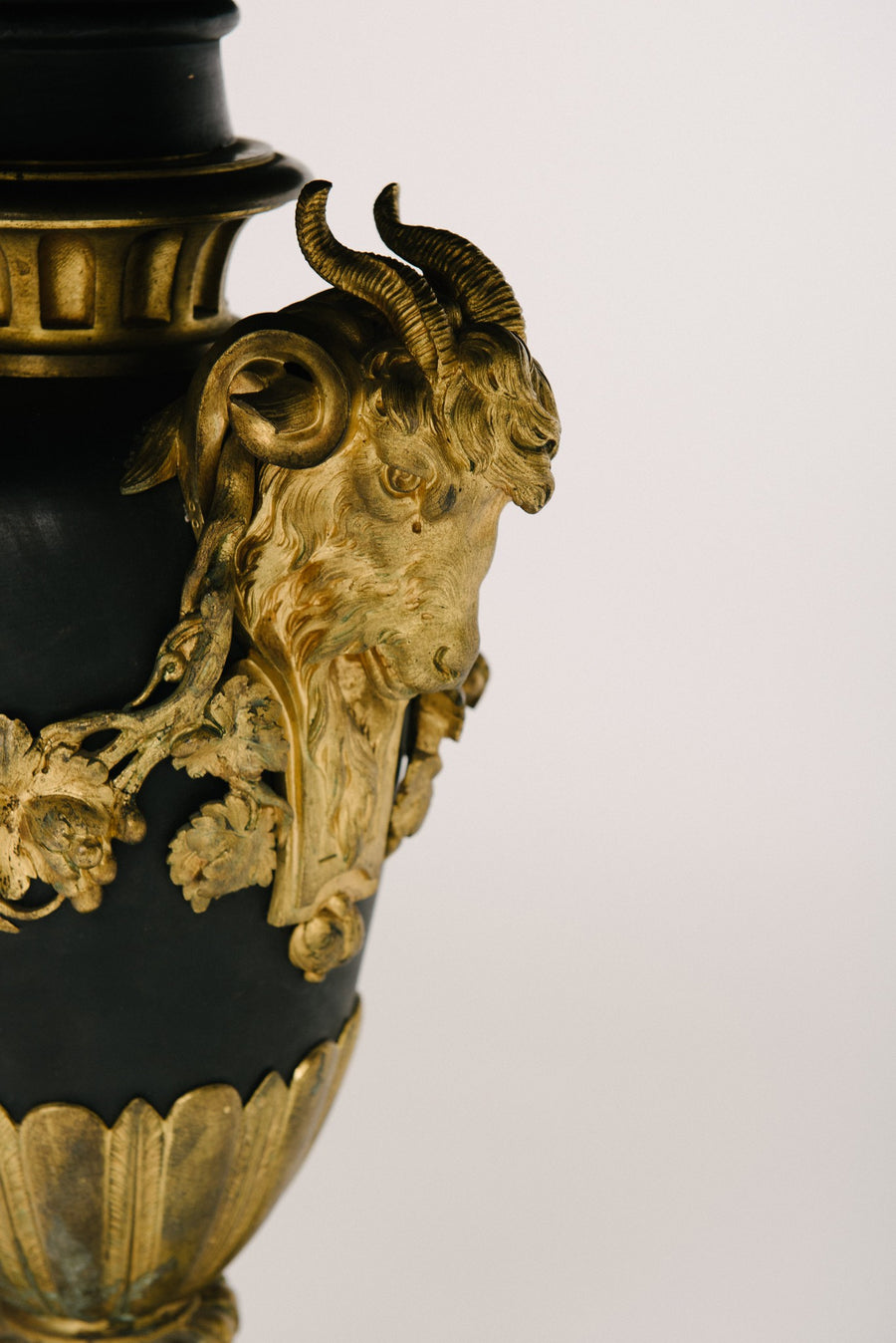 19th Century Neoclassical Style Bronze Rams Heads Gueridon