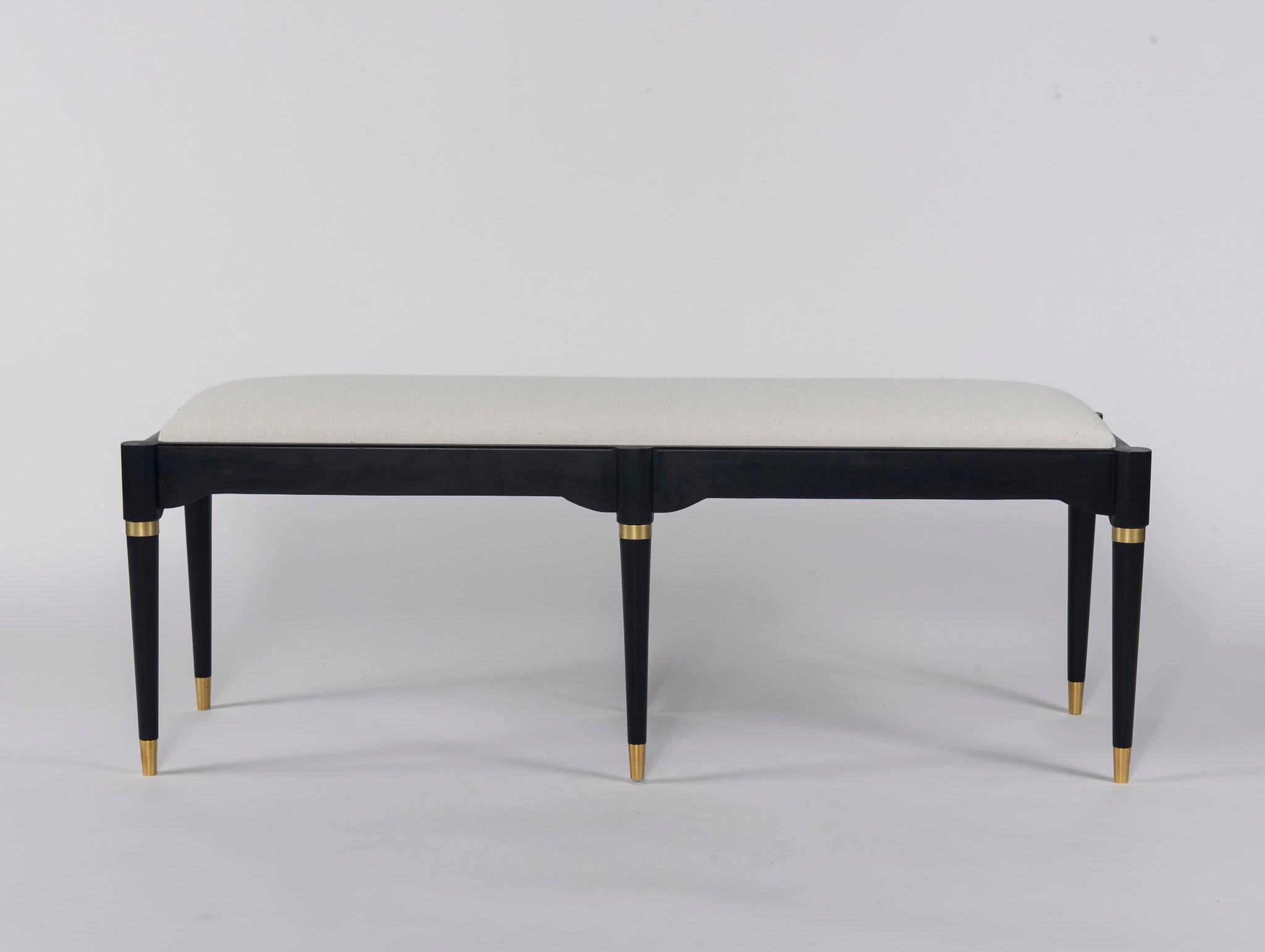 Ebonized Parzinger Style Bench – Moxie Interiors