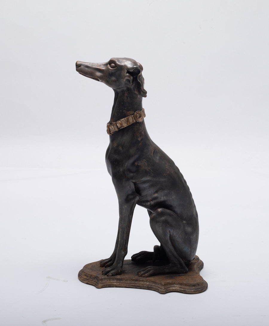 Pair of Early 20th Century Italian Gilt Wood Greyhounds