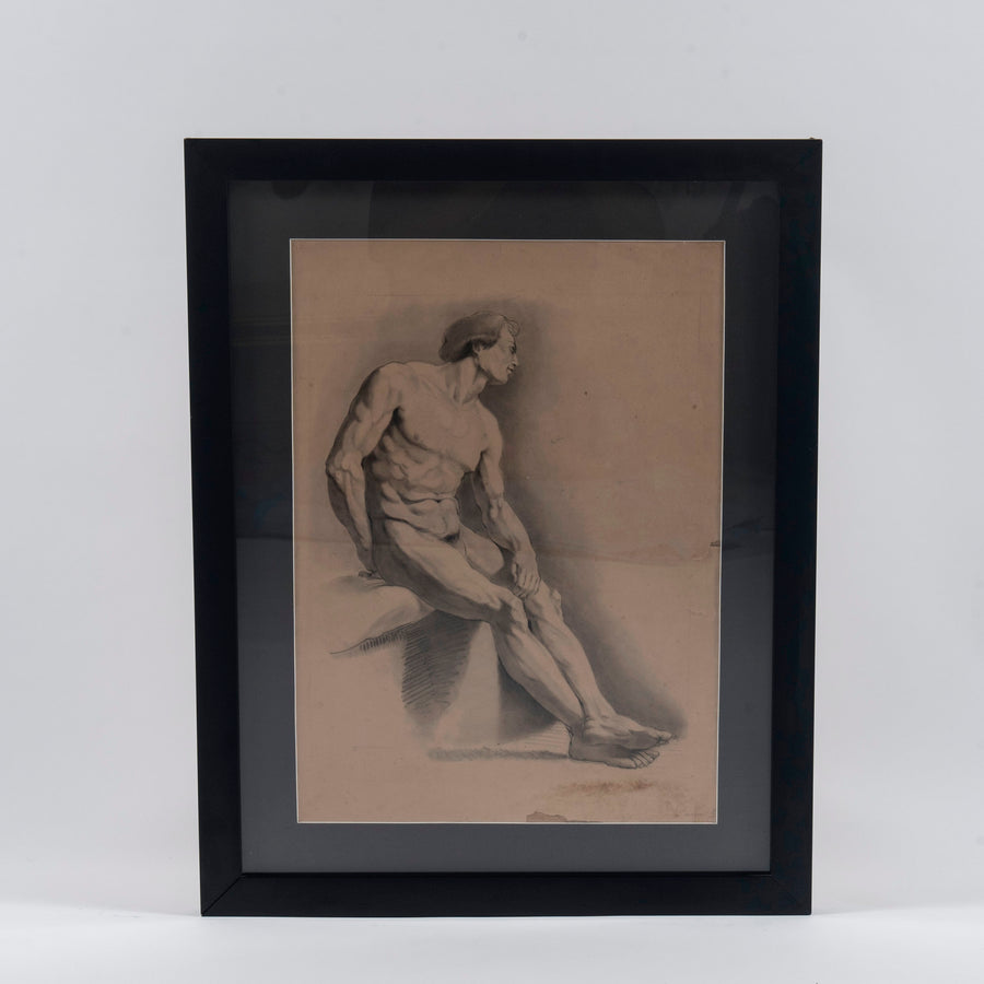 Framed 19th Century Academic Drawing