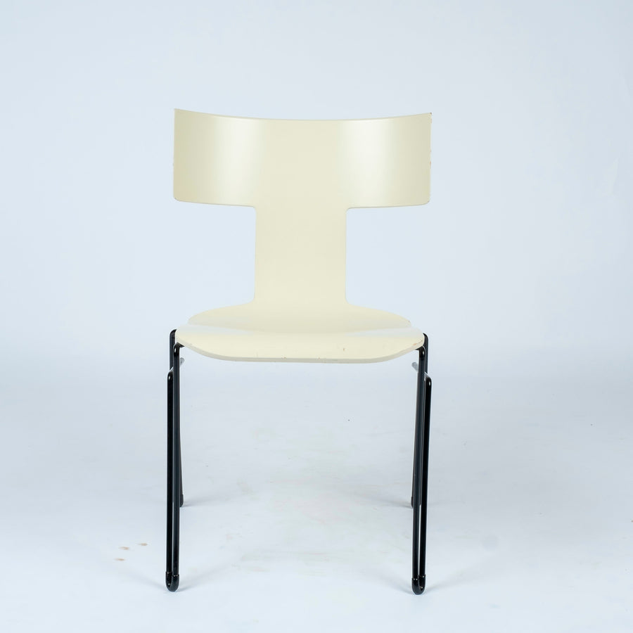 Vintage Ivory Anziano Chair by John Hutton for Donghia